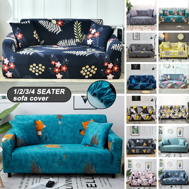 Sofa Covers Multicolored Elastic Stretch Slipcover Protector Settee 1//2//3 Seater